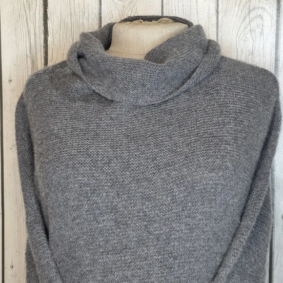 Repeat Cashmere Silver Edition 100% Cashmere Cowl Neck Sweater Gray M - Picture 3 of 7